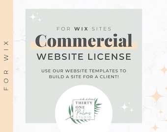 Commercial License Add On for Wix Website Templates