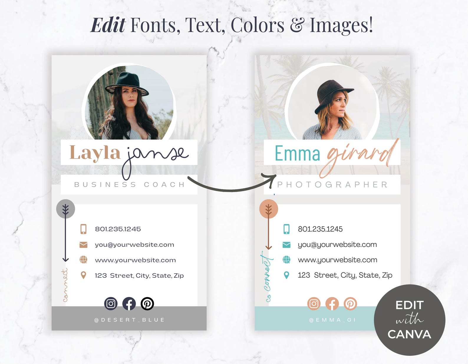 Gmail Email Signature & Digital Business Card Template for Canva ...