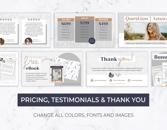 Webinar Template Canva Webinar Slide Deck Template Course - Etsy