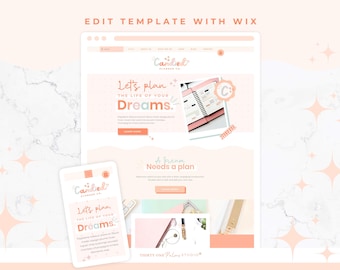 Website Vorlage für Wix - Wix Template, Wix Theme, Buntes Theme, Kreatives Web Theme, E-Commerce Shop Theme, Fun Website, Rainbow, Candied