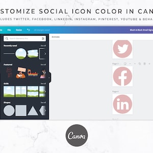 Modelo de assinatura de e-mail para Canva - Google Docs, Links clicáveis, Modelo do Canva, Modelo de e-mail, Assinatura para Gmail e Outlook, Rosa e Preto imagem 3
