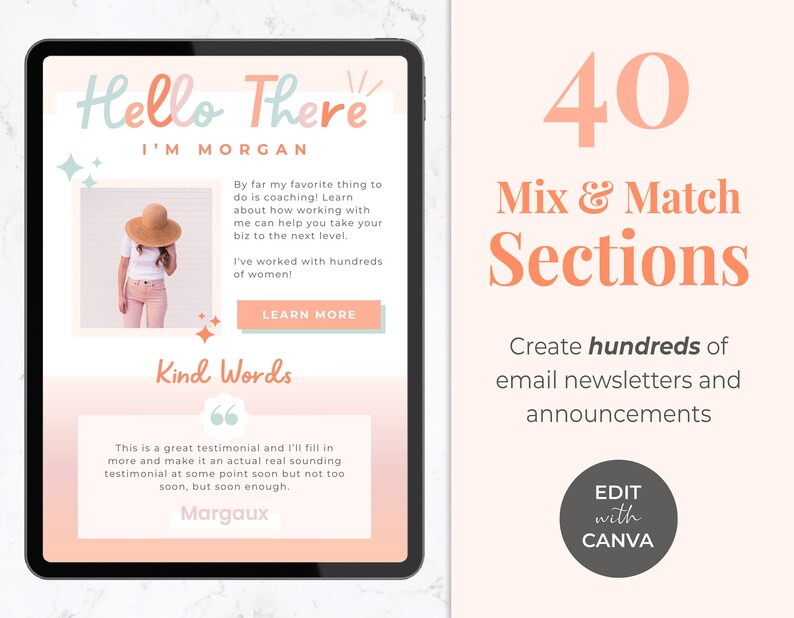 Email Template Bundle for Canva - Colorful Email, Mailchimp, Flodesk ...