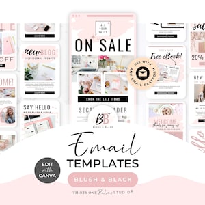 ultimo - bundle of 32 email templates –... Email Template Bundle for Canva - Template Email, Mailchimp, Flodesk ...