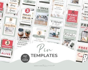 Pinterest Templates für Canva - Pinterest Pins, Canva Templates, Pinterest Pin Templates, Pinterest Grafiken, Pinterest Design