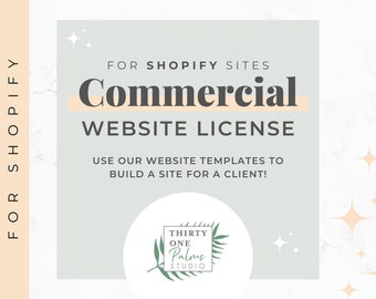 Commercial License Add On for Shopify Website Themes