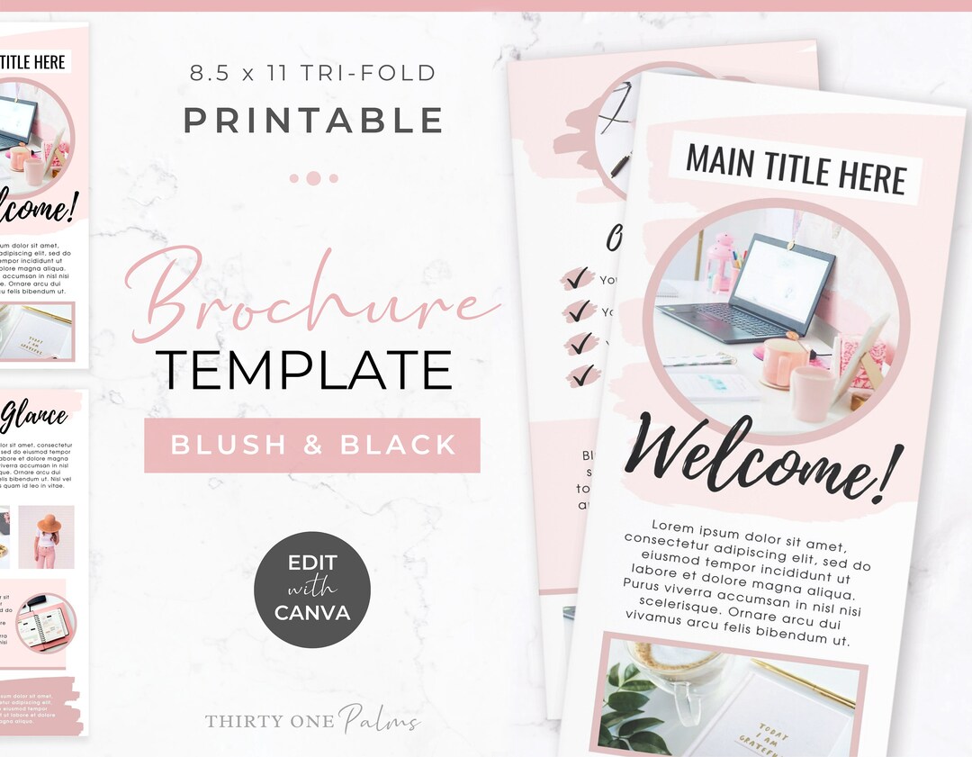 Editable Brochure Template for Canva Canva Template, Trifold Brochure ...