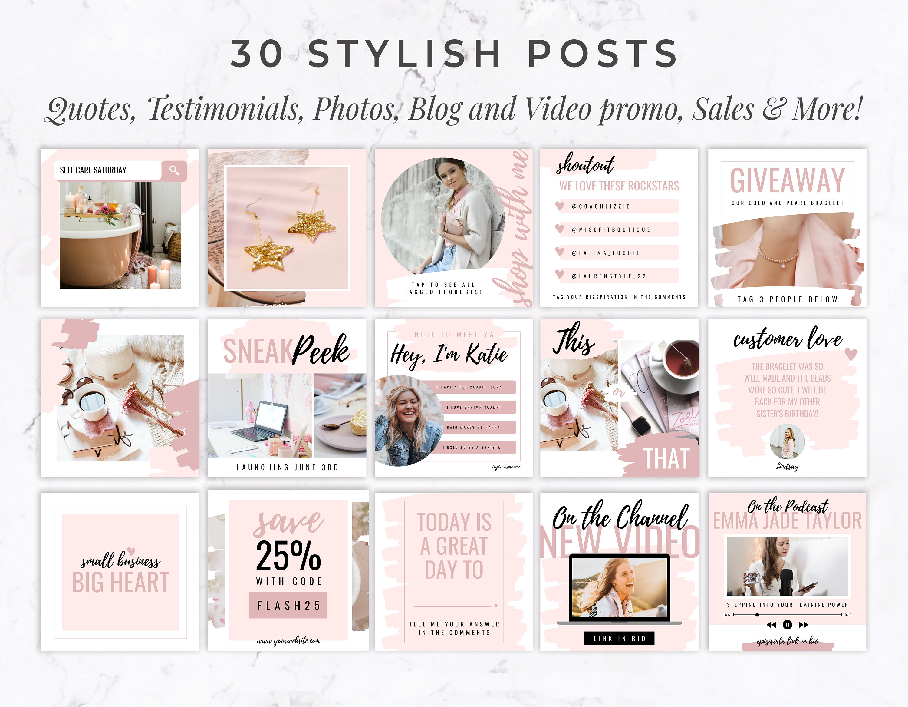 Social Media Post Templates - Canva Templates, Post Templates for ...
