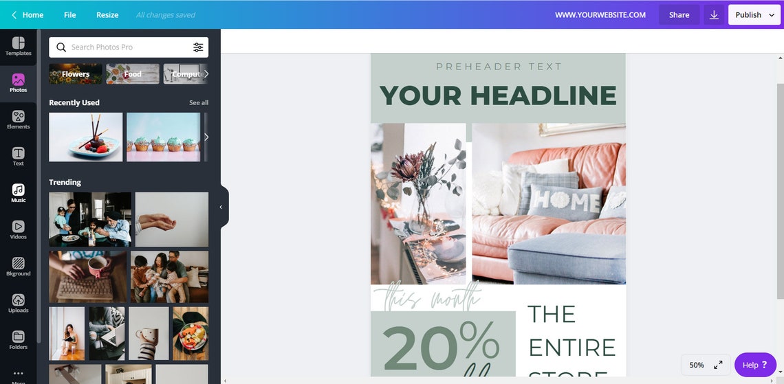 Canva Template for Mailchimp Mailchimp Email Template Email | Etsy