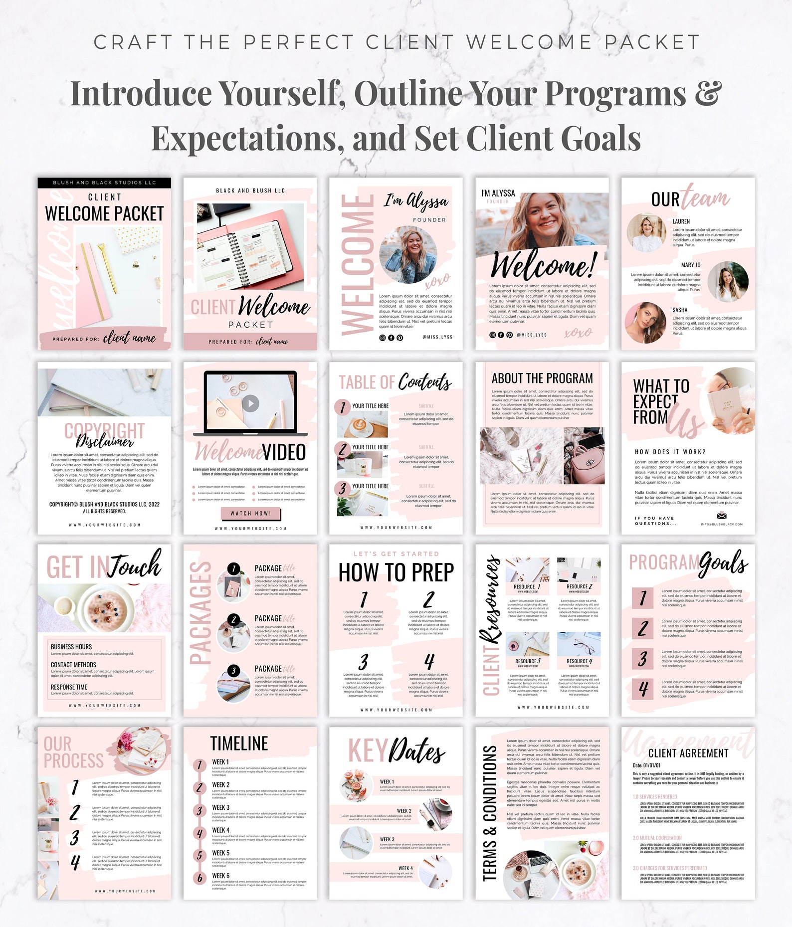 Client Welcome Packet Template - Client Onboarding Template Canva ...