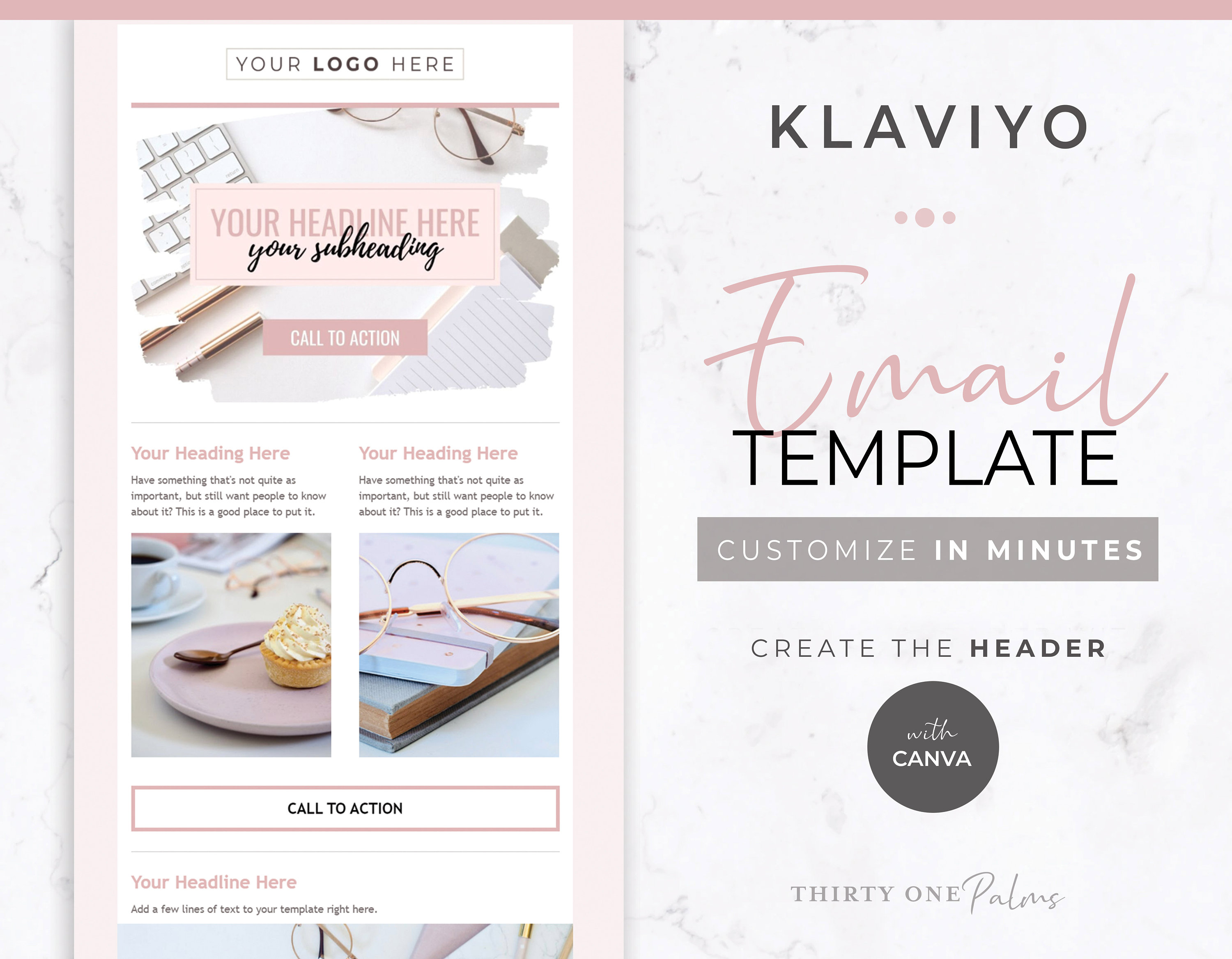 Email Template for Klaviyo Klaviyo & Canva Email Template Etsy