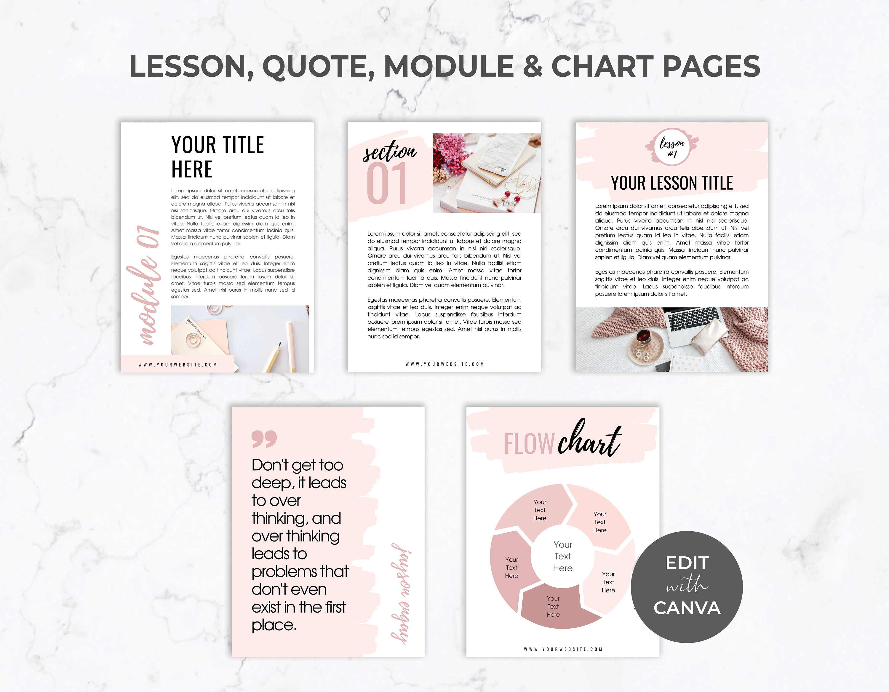 Ebook Template Workbook Template Canva Template Course Etsy