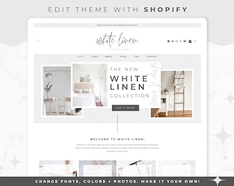 Airy Minimalist Theme for Shopify - Modern eCommerce Template, White Linen