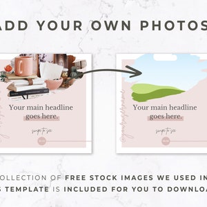 Carousel Post Template for Instagram Canva Template, Social Media Template for Canva, Slideshow, Slider, Swipe, Step by Step, Rose, Pink image 4