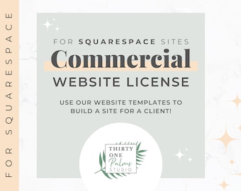 Commercial License Add On for Squarespace Website Templates