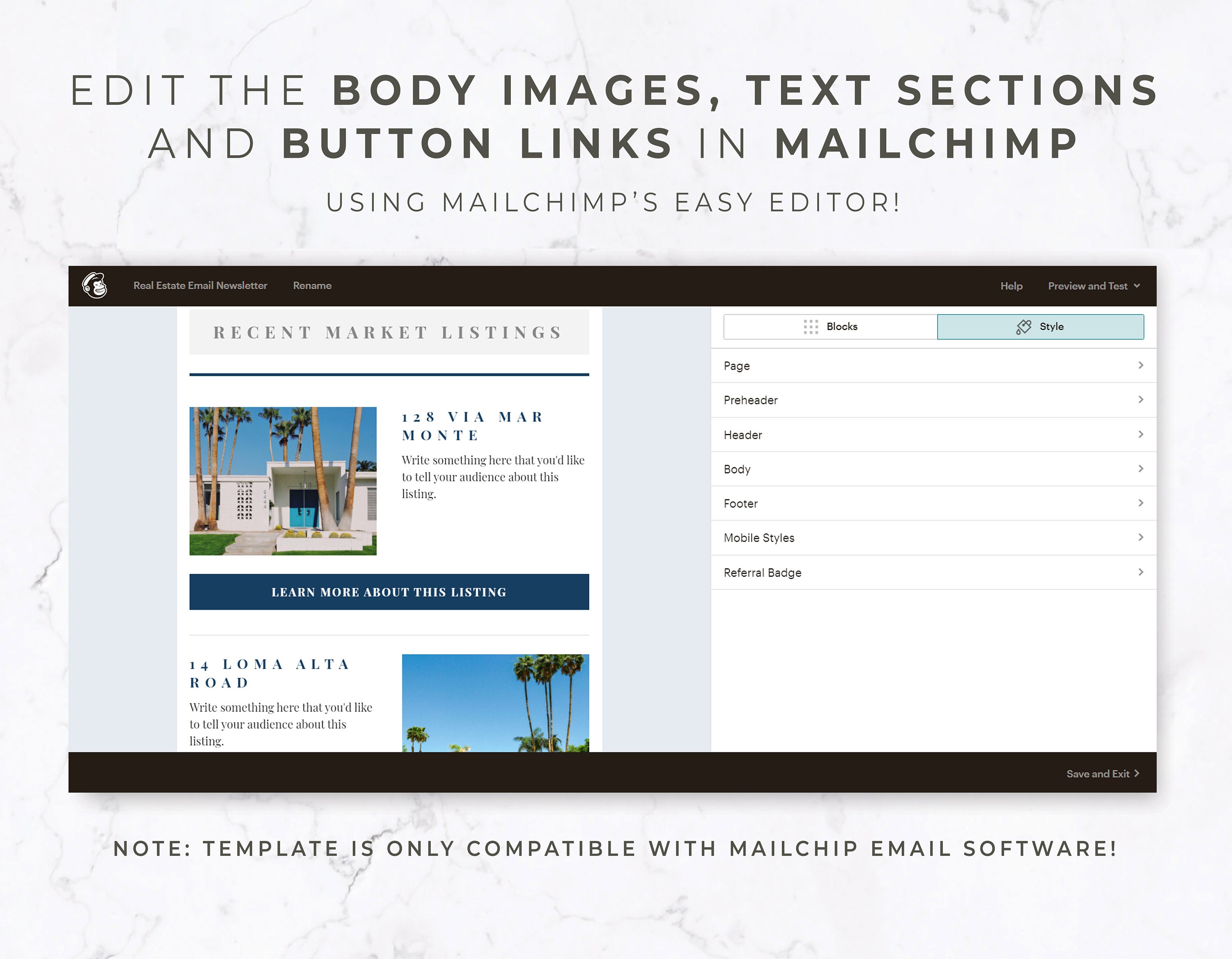 Canva Template for Mailchimp Mailchimp Email Template Real | Etsy