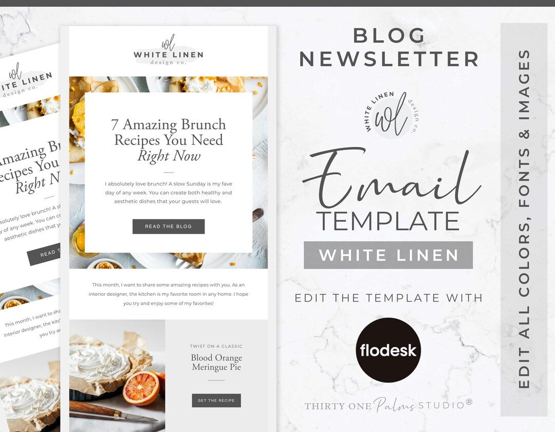 Newsletter Design Using Flodesk Email Template Flodesk - Flodesk Email Template, Blog Newsletter Email ...