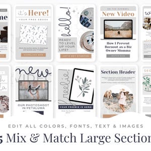 Email Template Bundle for Canva - Template for Email, Mailchimp, Flodesk, MailerLite, Email Design, Newsletter, Email Marketing, Desert Blue image 3