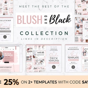 Modelo de assinatura de e-mail para Canva - Google Docs, Links clicáveis, Modelo do Canva, Modelo de e-mail, Assinatura para Gmail e Outlook, Rosa e Preto imagem 7