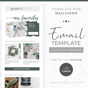 Email Template for Canva and Mailchimp - Email Marketing Template, Email Design, Email Marketing, Email Newsletter, Rustic, eCommerce