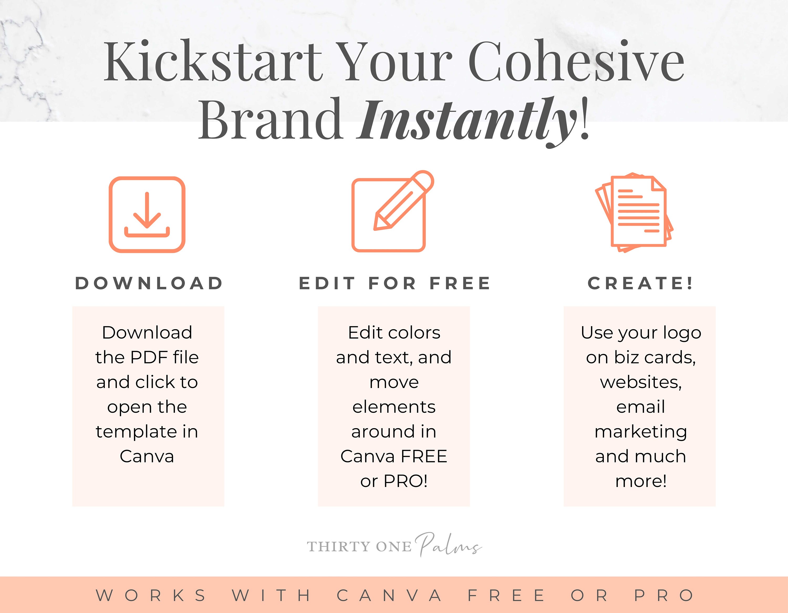 Editable Logo Example Editable Logo Template for Canva - DIY Colorful Logo Design, Small ...