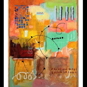Abstract Colorful Art Print: Modern Geometric Canvas Wall Decor