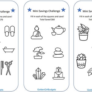 Digital Printable A6 Mini Savings Challenge - Self Care