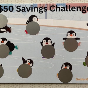 Mini Savings Challenge Scratch Off - Penguins