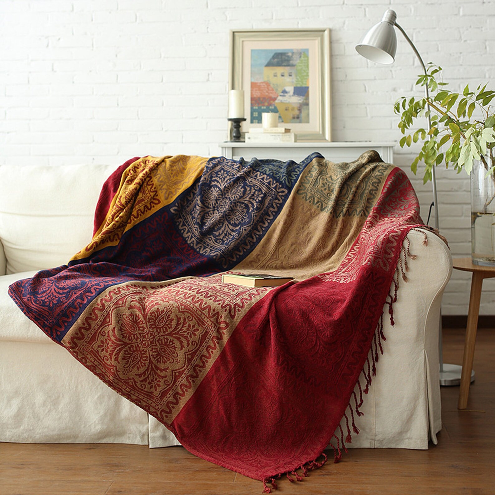 Beautiful Chenille Chair Throw Blanket Etsy
