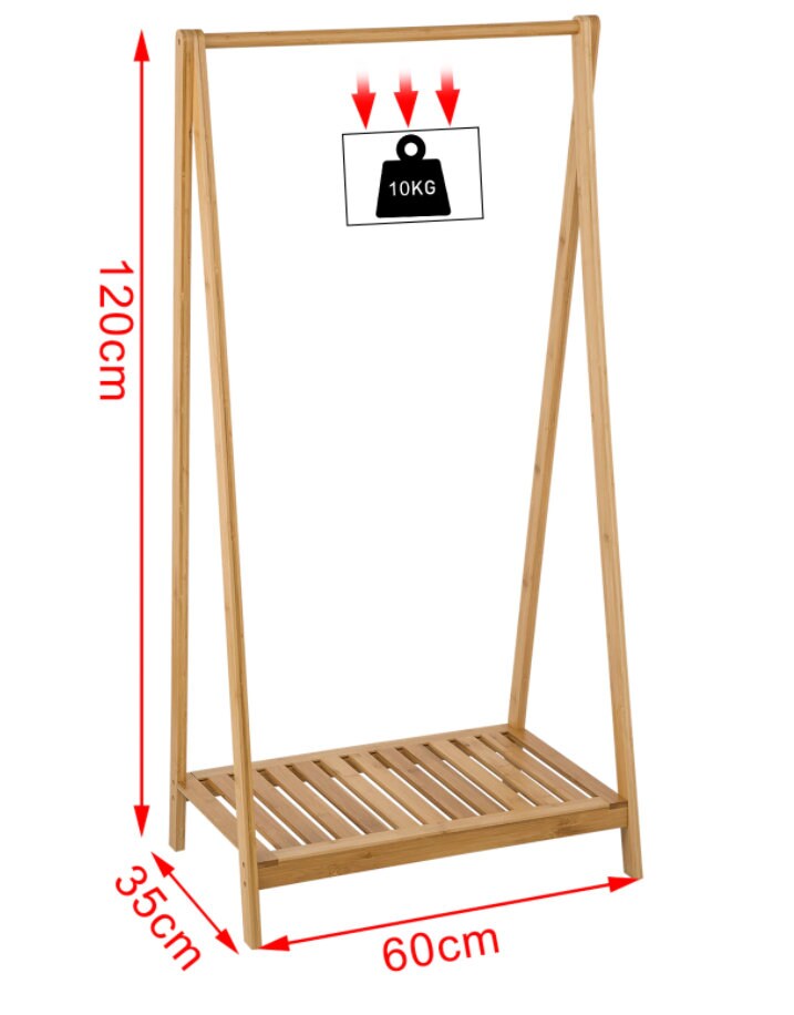 Ecofriendly Bamboo Clothes Hanging Rack Etsy