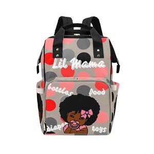 African American Baby Girl Personalized Diaper Bookpack