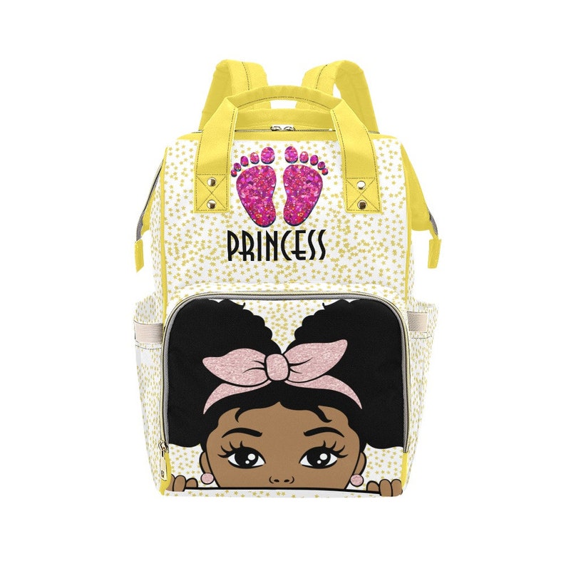 African American Baby Girl Personalized Diaper Bookpack