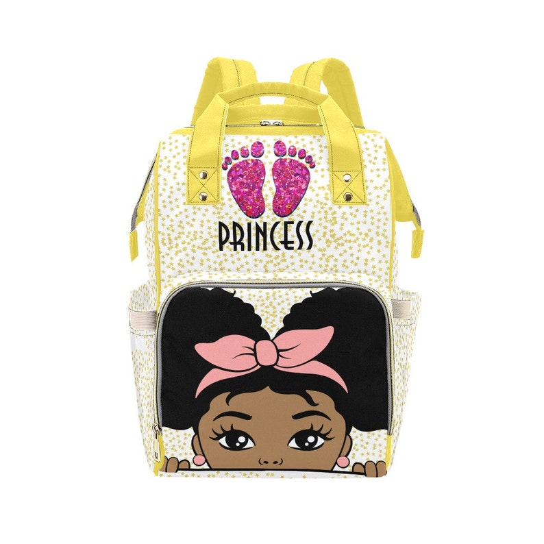 African American Baby Girl Personalized Diaper Bookpack