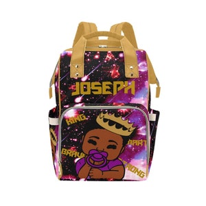 African American Baby Boy Personalized Diaper Backpack