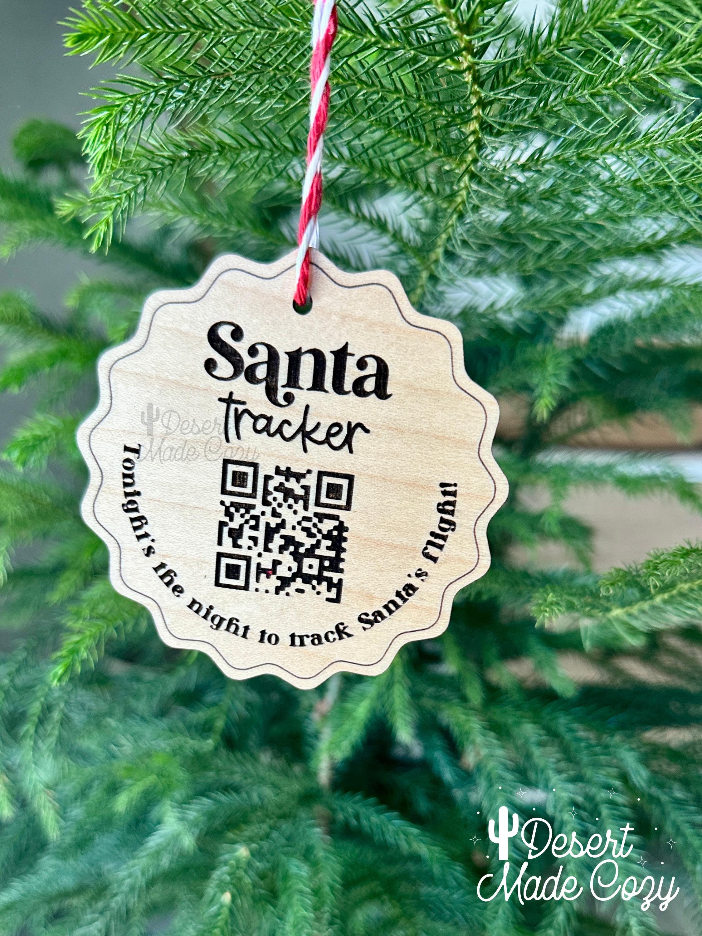 Santa Flight Tracker QR Code Ornament, Christmas Eve Ornament, QR Code ...