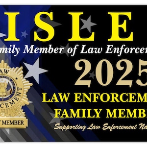 2025 Law Enforcement FAMILY MEMBER Acknowledgment Card