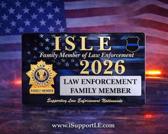 Carte de reconnaissance pour MEMBRE DE LA FAMILLE des forces de l'ordre 2026 METAL