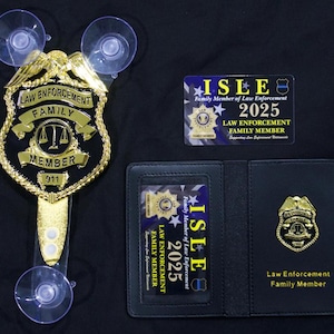 FULL SET: &quot;FAMILY Member&quot; Windshield Badge Display + Wallet + 2025 Card + License Plate Frame