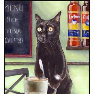 Coffee Cat Art Print