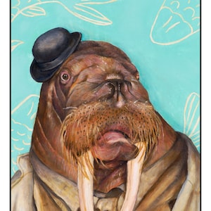 Walrus Dad Art Print