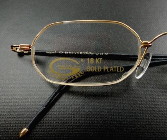 Vintage 18kt  gold plated Vanlaack eyeglass frame… - image 3