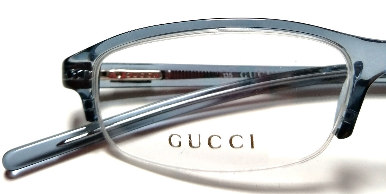 Gucci eyeglass frames GG1505 4916135 zn7 crystal blue.Italy Etsy