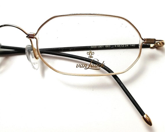 Vintage 18kt  gold plated Vanlaack eyeglass frame… - image 7