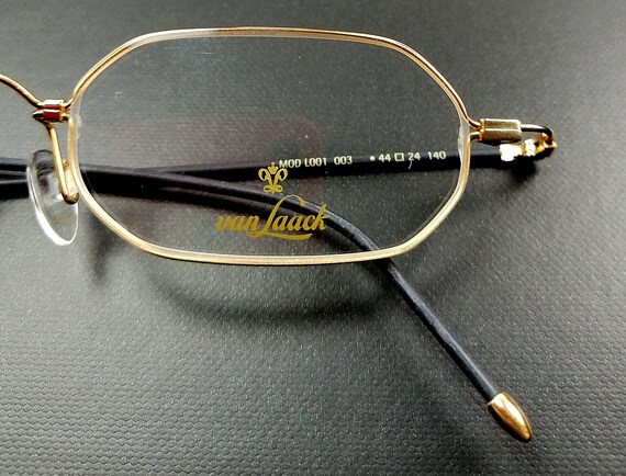 Vintage 18kt  gold plated Vanlaack eyeglass frame… - image 4