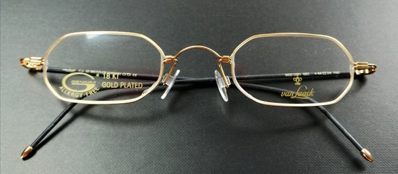 Vintage 18kt  gold plated Vanlaack eyeglass frame… - image 5