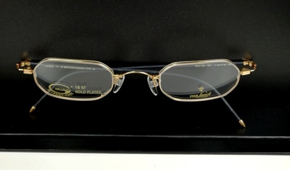Vintage 18kt  gold plated Vanlaack eyeglass frame… - image 2
