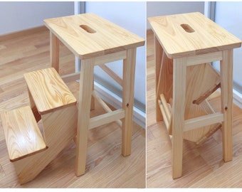 Featured image of post Wooden Foldable Step Stool / New foldable stool wooden bar seat chair garden bench 2 step pine wood home.