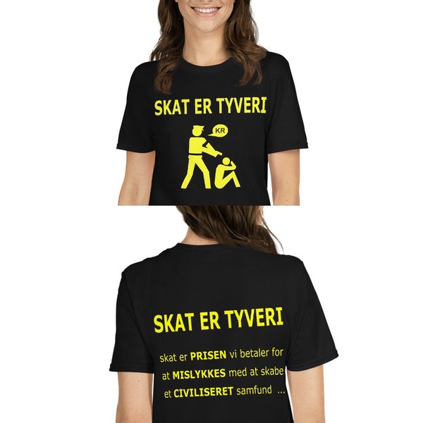 Logo foran & tekst på ryggen