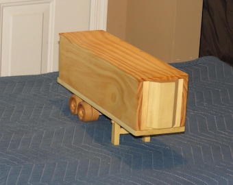 Handmade Wooden Refrigerated Trailer: Toy Truck Accessory