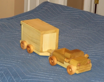Mini pickup truck with  enclosed trailer