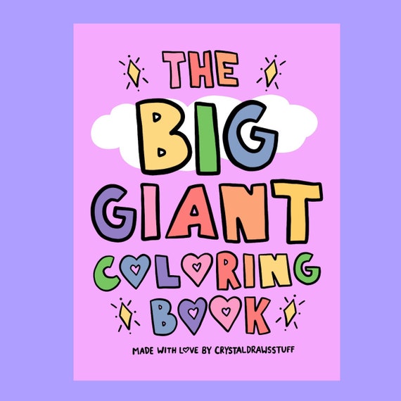 The Big Giant Coloring Book 172 PAGES by CRYSTALDRAWSSTUFF | Etsy